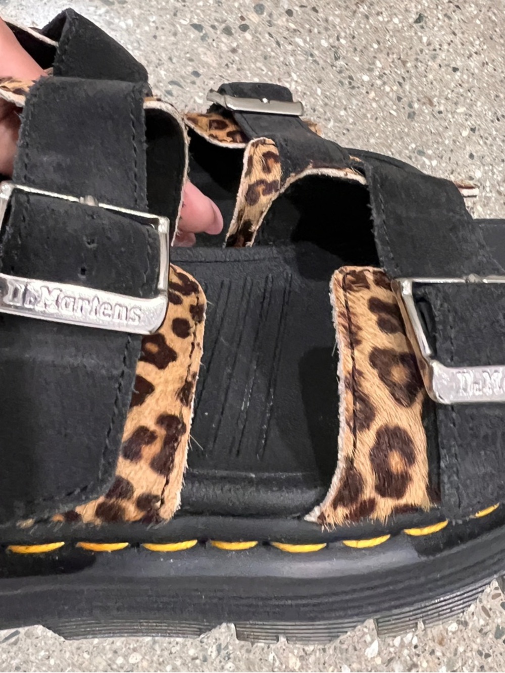Dr. Martens 8 zebzag sandal Leopard Print Black Sandals - Picture 10 of 14